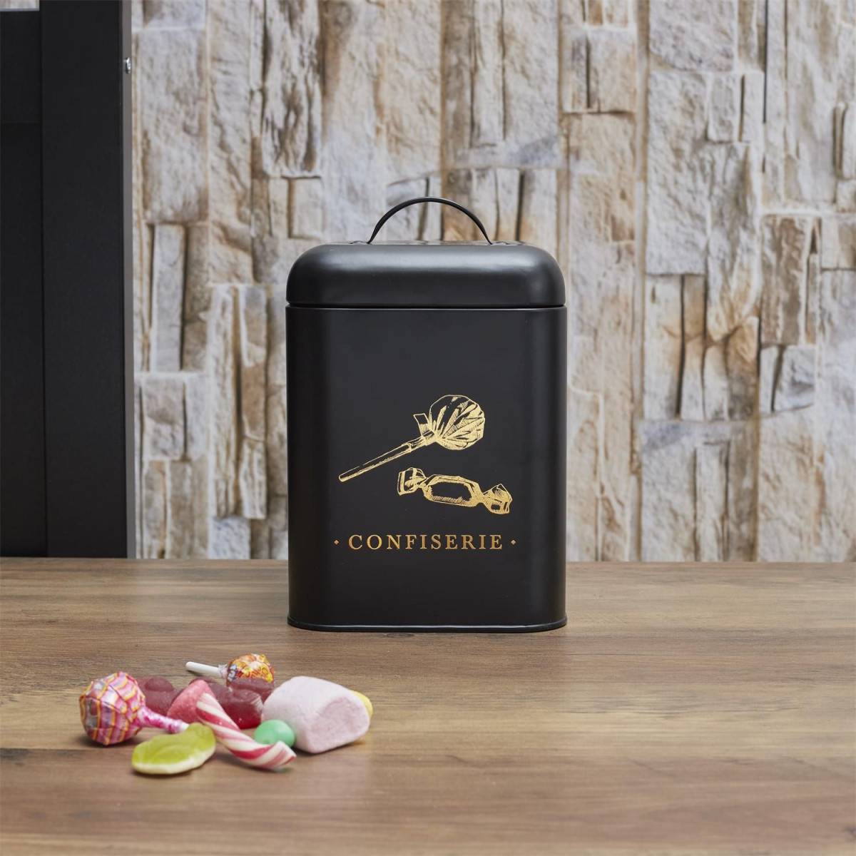 Cook Concept - Boîte à Confiserie en Métal "Lounge" 22cm Noir - Image 4