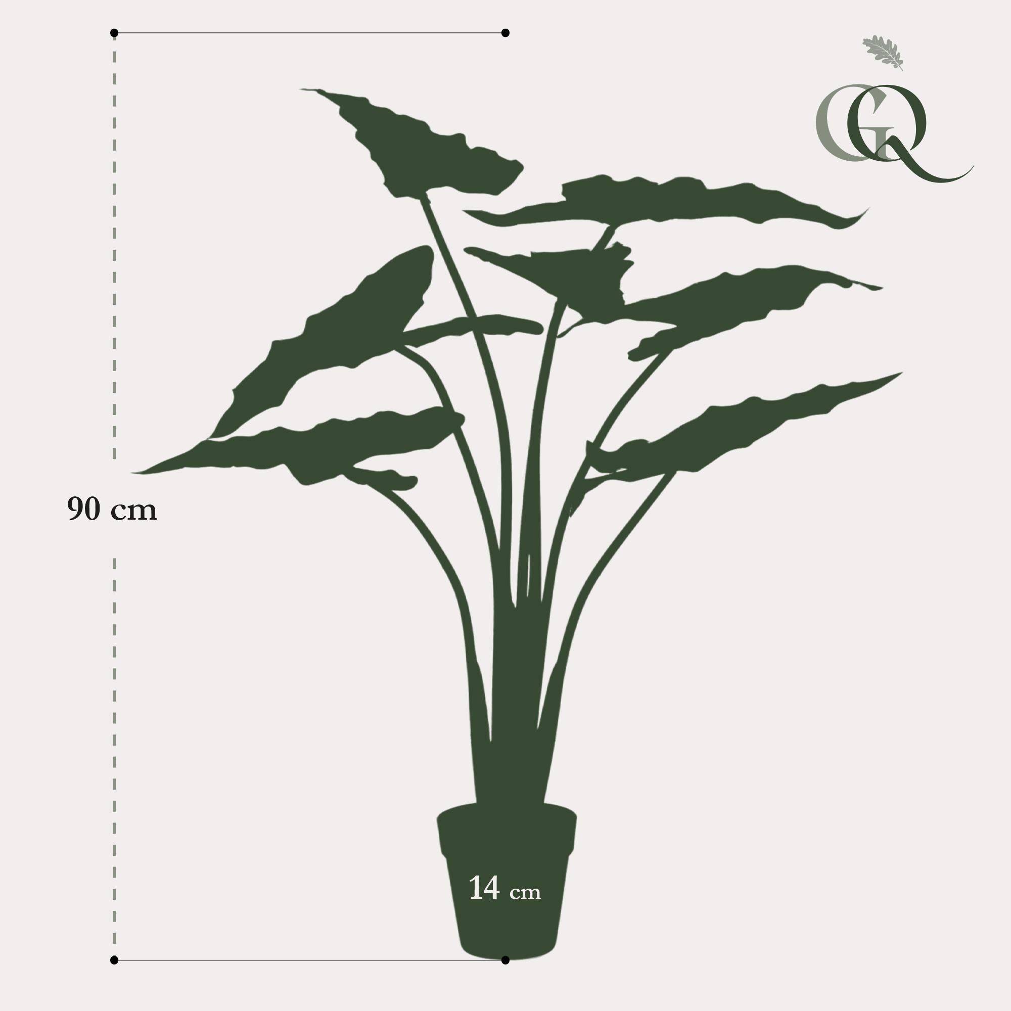 La Green Touch - Alocasia plante artificielle - h90cm, Ø14cm- La Green Touch - Image 5