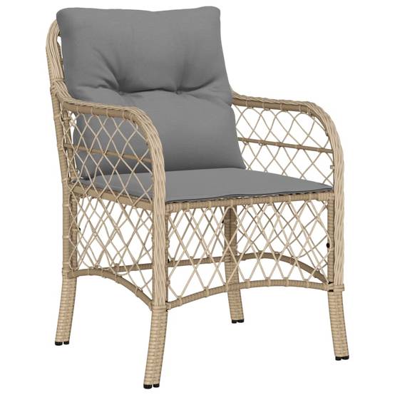 Vidaxl - Chaises de jardin avec coussins lot de 2 mélange beige rotin vidaXL 365157 - Image 5