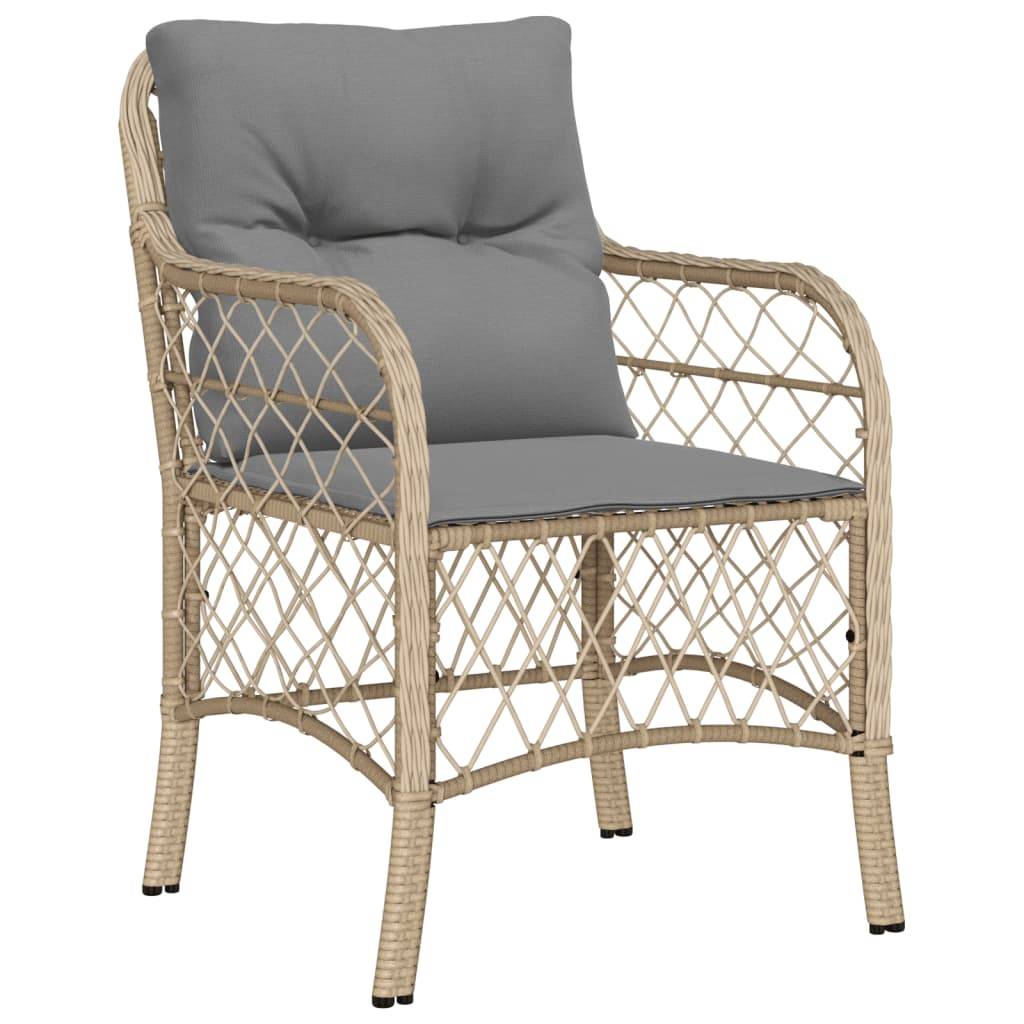 Vidaxl - Chaises de jardin avec coussins lot de 2 mélange beige rotin vidaXL 365157 - Image 5