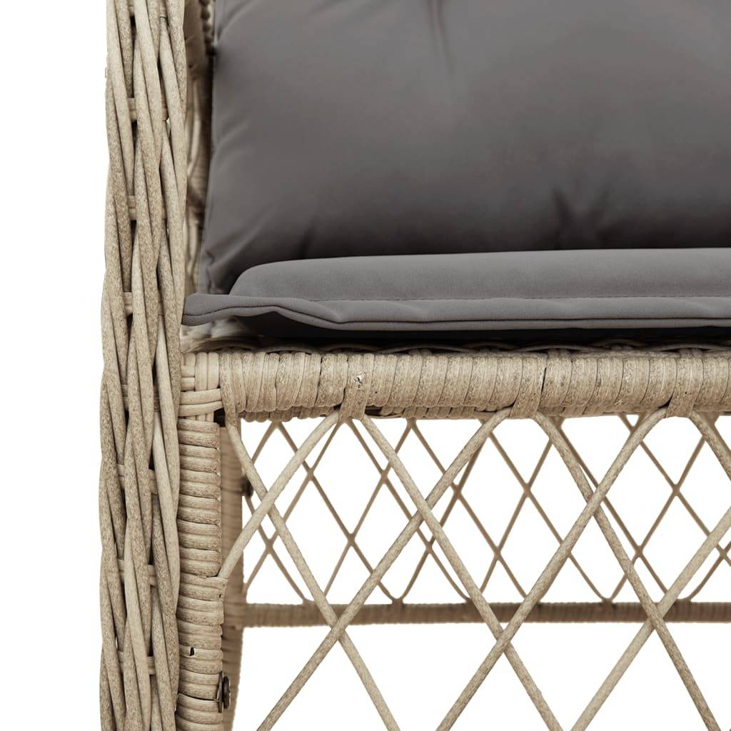Vidaxl - Chaises de jardin avec coussins lot de 2 mélange beige rotin vidaXL 365157 - Image 4