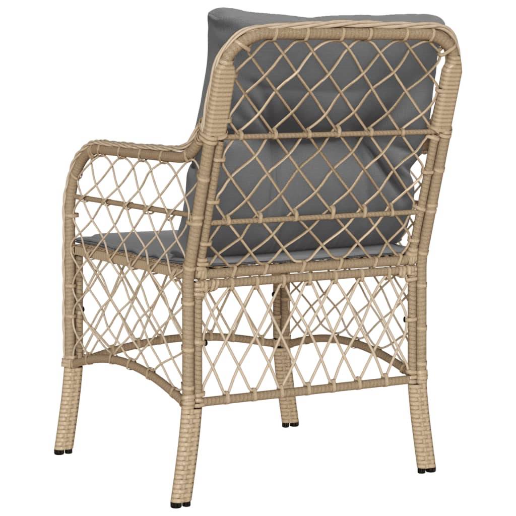 Vidaxl - Chaises de jardin avec coussins lot de 2 mélange beige rotin vidaXL 365157 - Image 8