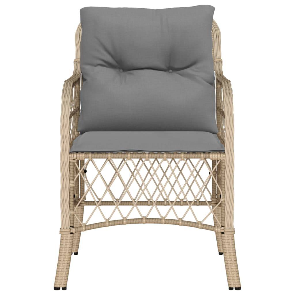 Vidaxl - Chaises de jardin avec coussins lot de 2 mélange beige rotin vidaXL 365157 - Image 10
