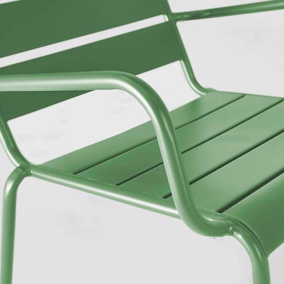 Oviala - Fauteuil de jardin bas relax acier vert cactus Palavas - Oviala - Image 5