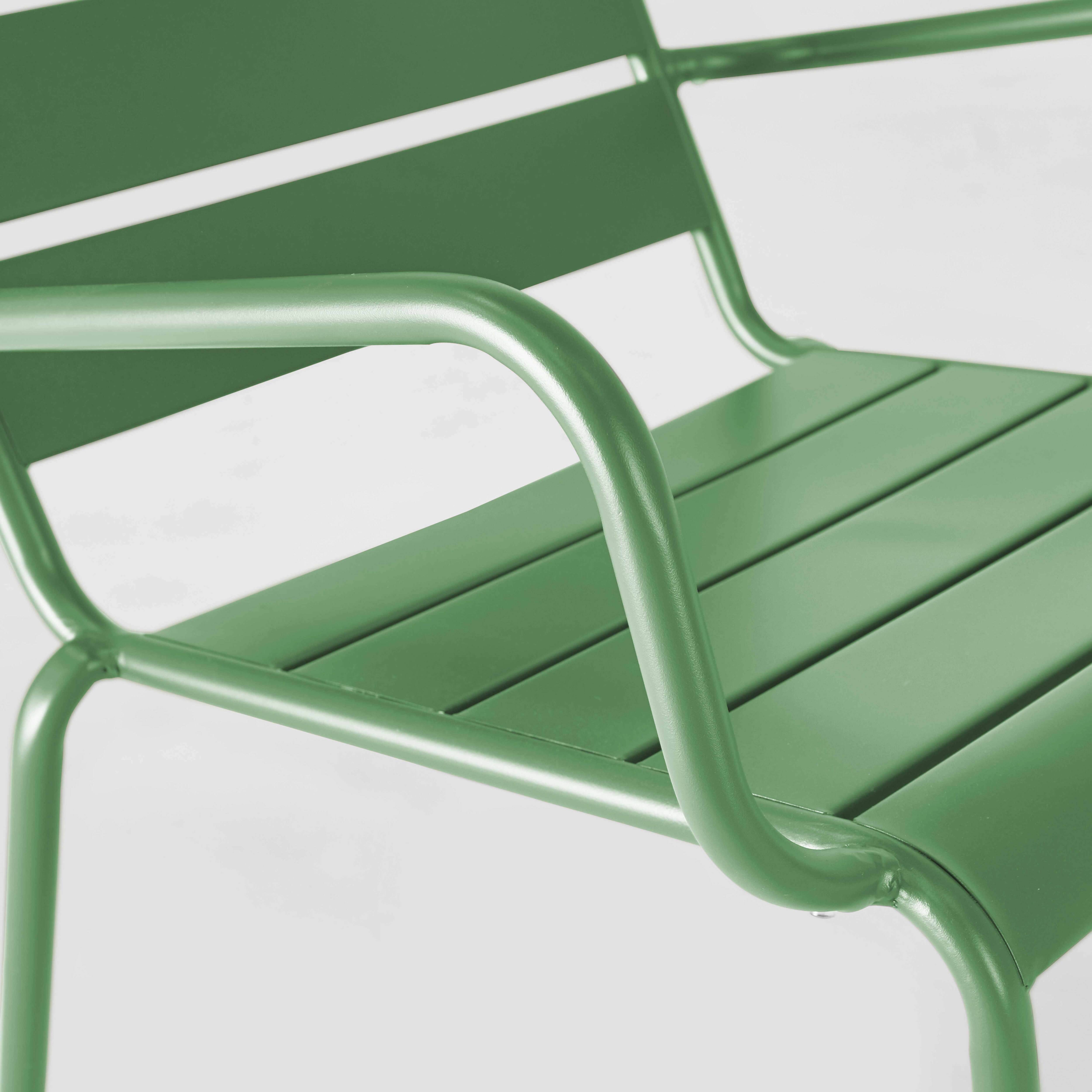 Oviala - Fauteuil de jardin bas relax acier vert cactus  Palavas - Oviala - Image 5