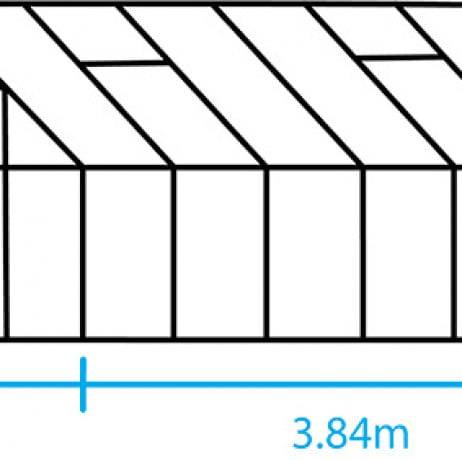 Halls - Serre de jardin Universal en verre trempé avec base de 9.9m², Couleur Aluminium - Image 5