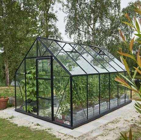 Halls - Serre de jardin Universal en verre trempé avec base de 9.9m², Couleur Aluminium - Image 3