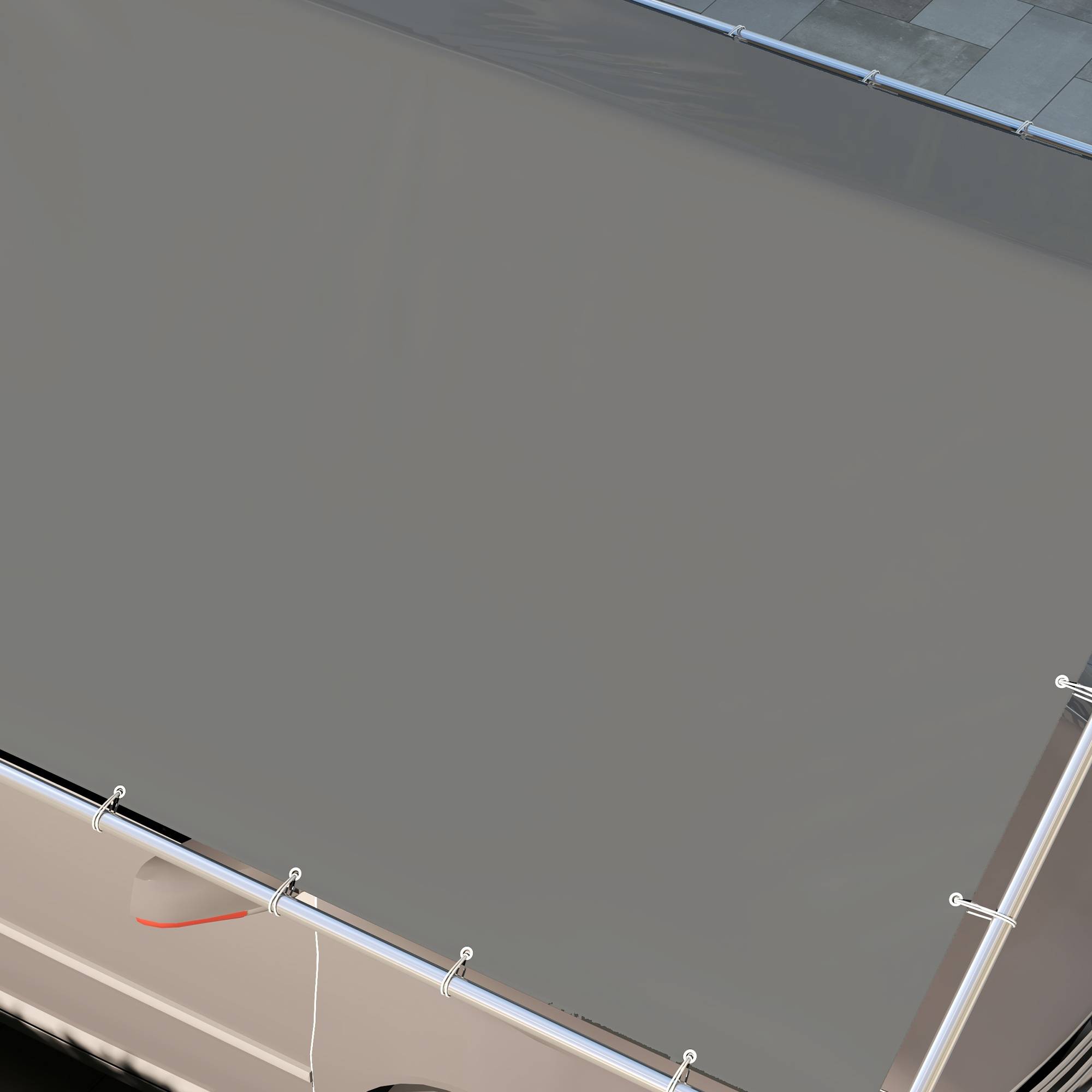 Outsunny - Toile de rechange carport auvent voiture dim. 6L x 3l m tendeurs élastiques inclus PE haute densité gris - Outsunny - Image 9