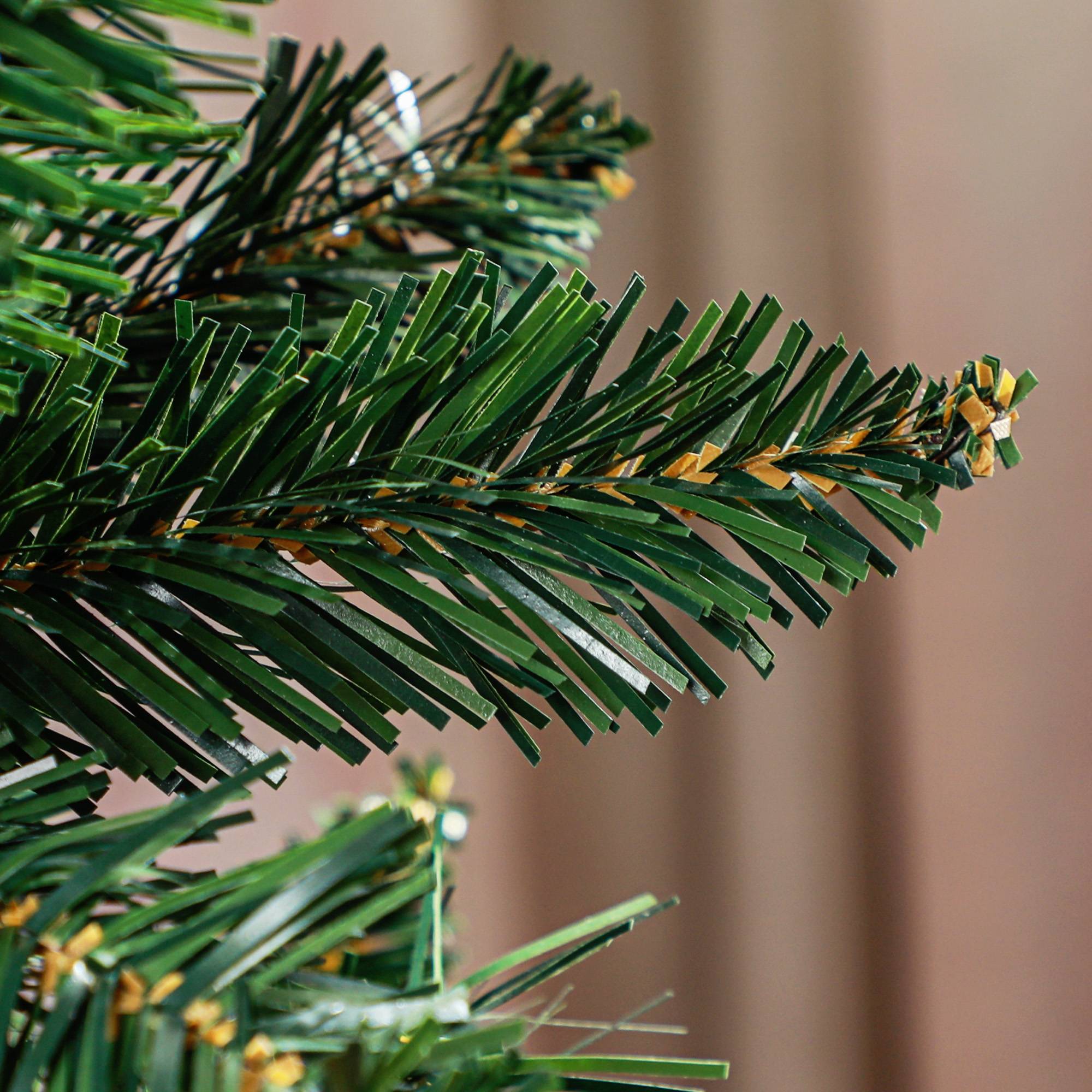 Sapin de Noël Artificiel 210 cm Arbre de Noël Slim avec support en acier pliable, 687 branches épines Vert - Image 10
