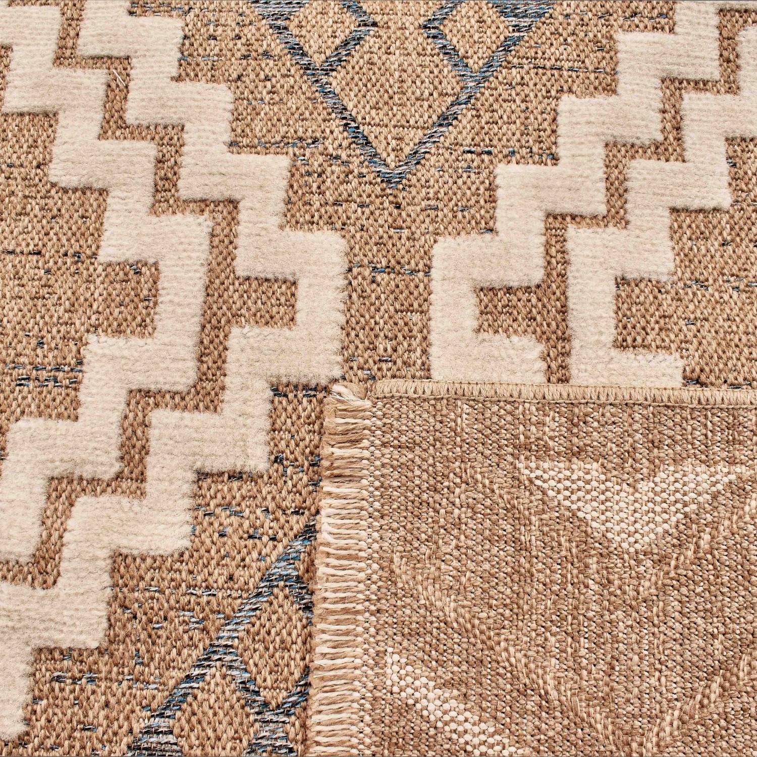 Autre - Tapis intérieur et extérieur en polypropylène marron 60x180cm - Image 3