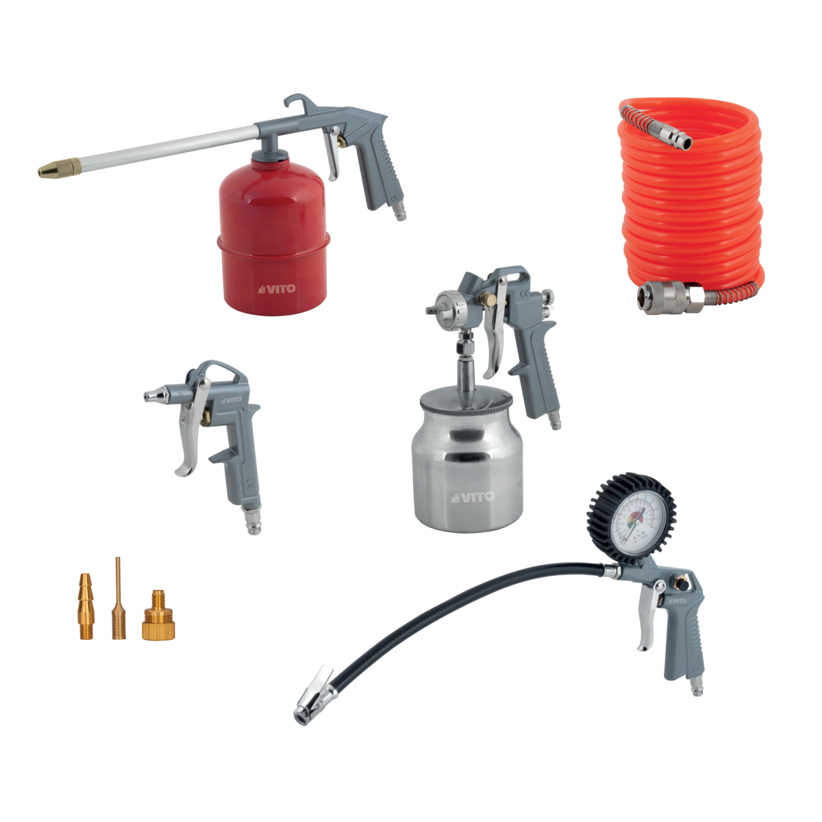 Kit air comprimé 8 accessoires VITO pour Compresseurs d'air - Image 1