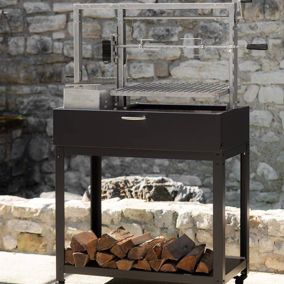 Barbecue Argentin Santa Maria Sur Pieds Mixte - GRILL CHIC - Image 2