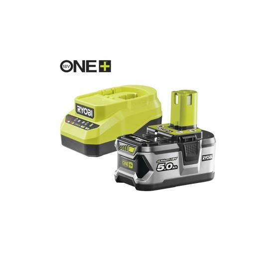 Ryobi - Pack batterie RYOBI 18V One+ 5,0Ah LithiumPlus - 1 chargeur rapide 2.0Ah RC18120A-150