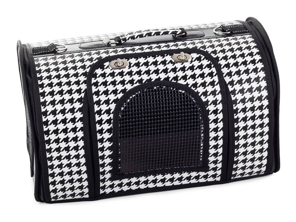 Sac de transport pour chien et chat 49cm blanc et noir - Image 2