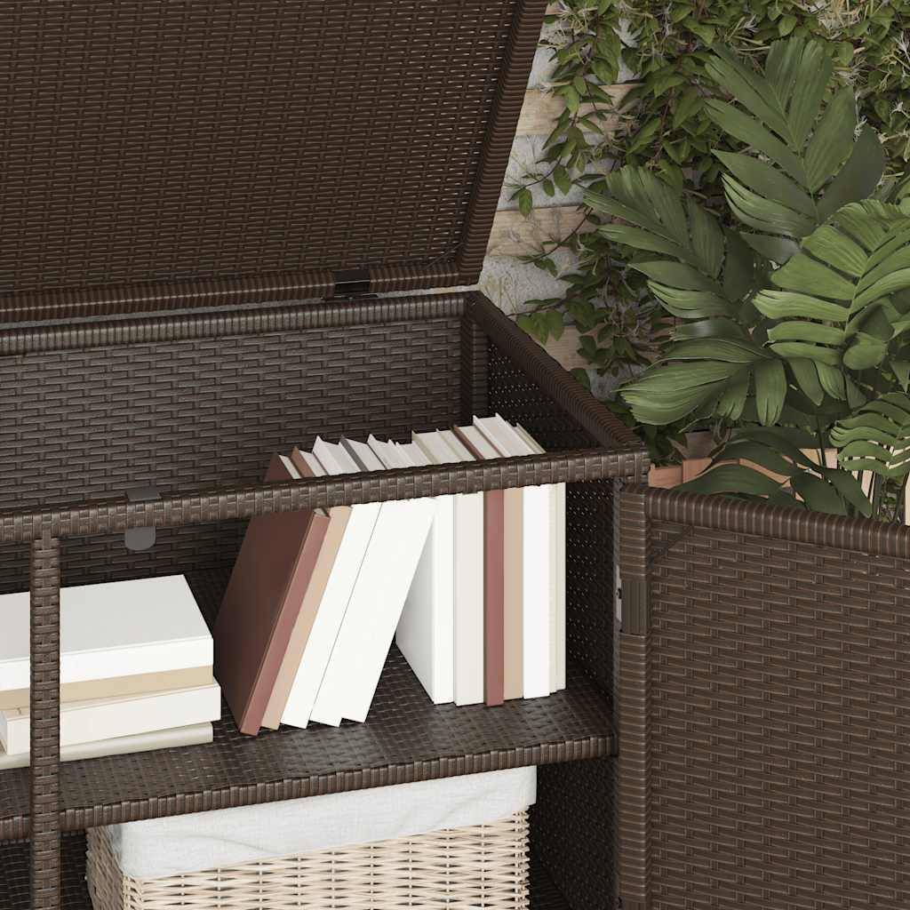 Vidaxl - Armoire de rangement jardin marron 110x55x60,5cm résine tressée vidaXL 365568 - Image 6