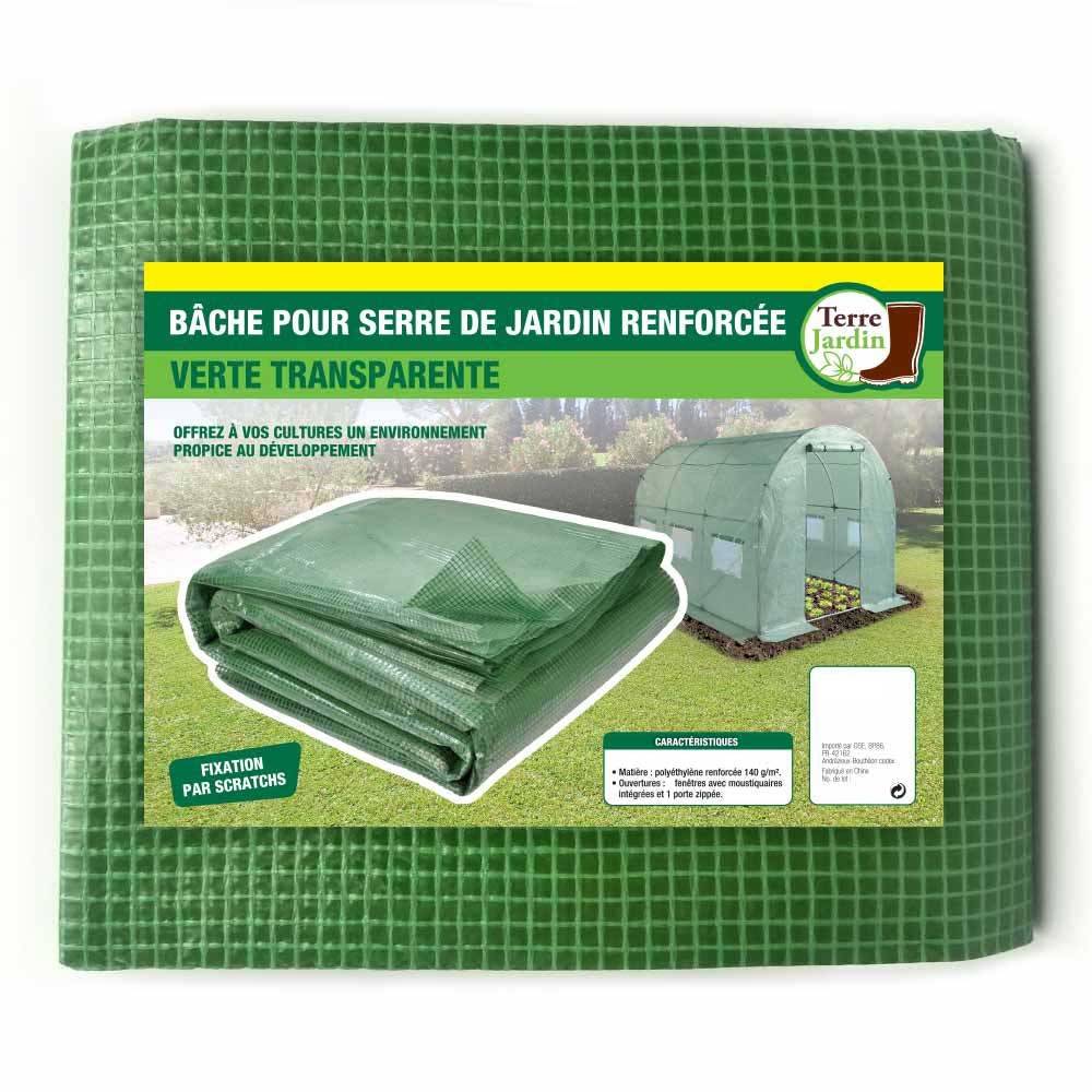 Bâche de rechange pour serre tunnel verte 18 m² Vert - Image 2