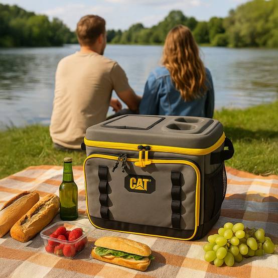 Glacière portable Sac isotherme 35 Litres Grand volume Chantier Camping Plage Caterpillar - Image 2