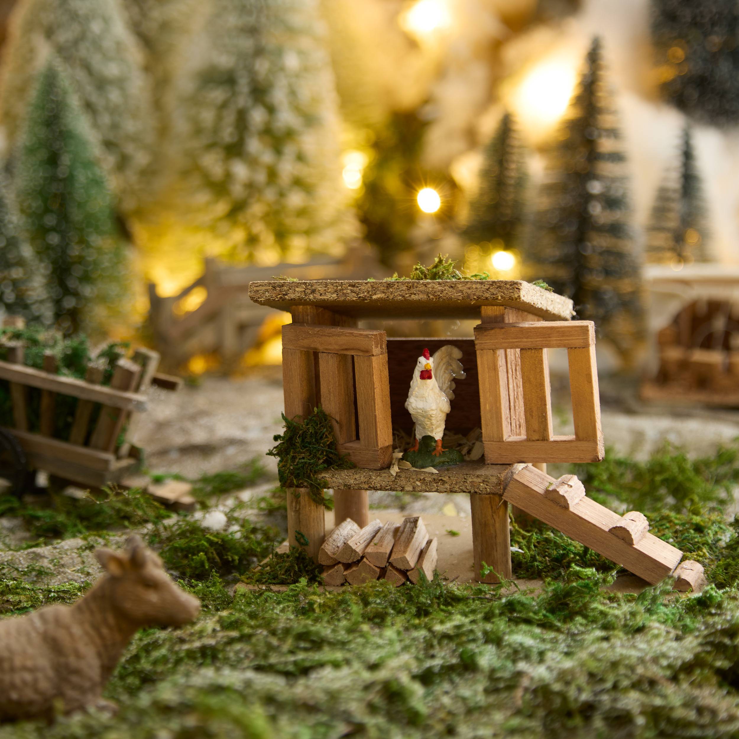 Feeric Christmas - Poulailler de crèche de Noël Lepo H. 12,5 cm - Feeric Lights & Christmas - Image 1