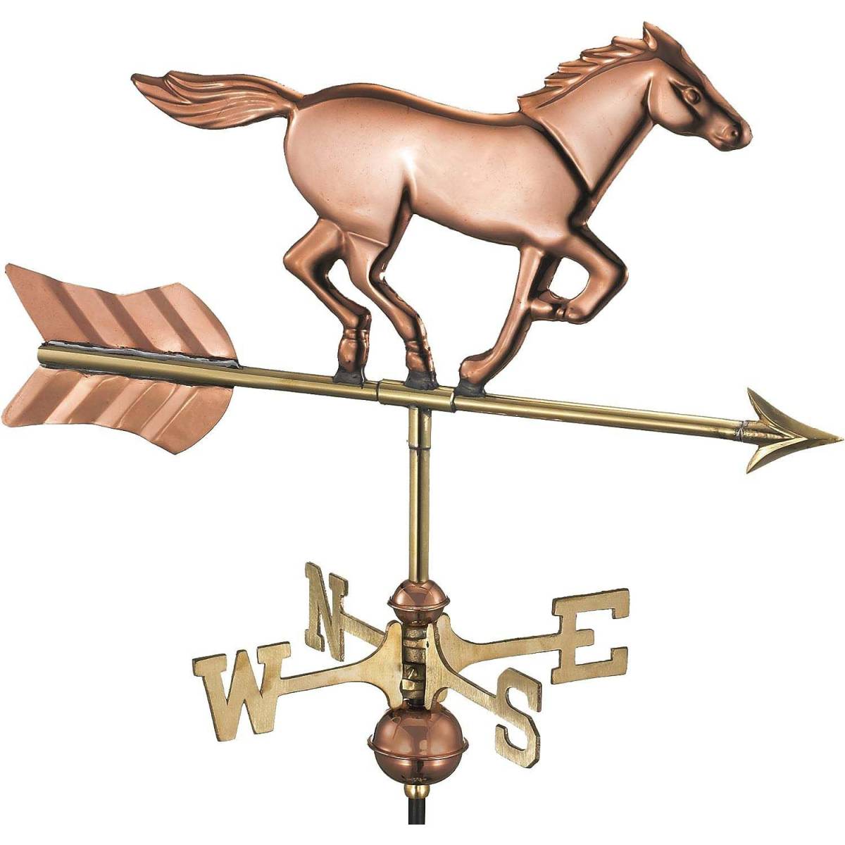 Good Directions - Girouette en cuivre Cheval - Image 1