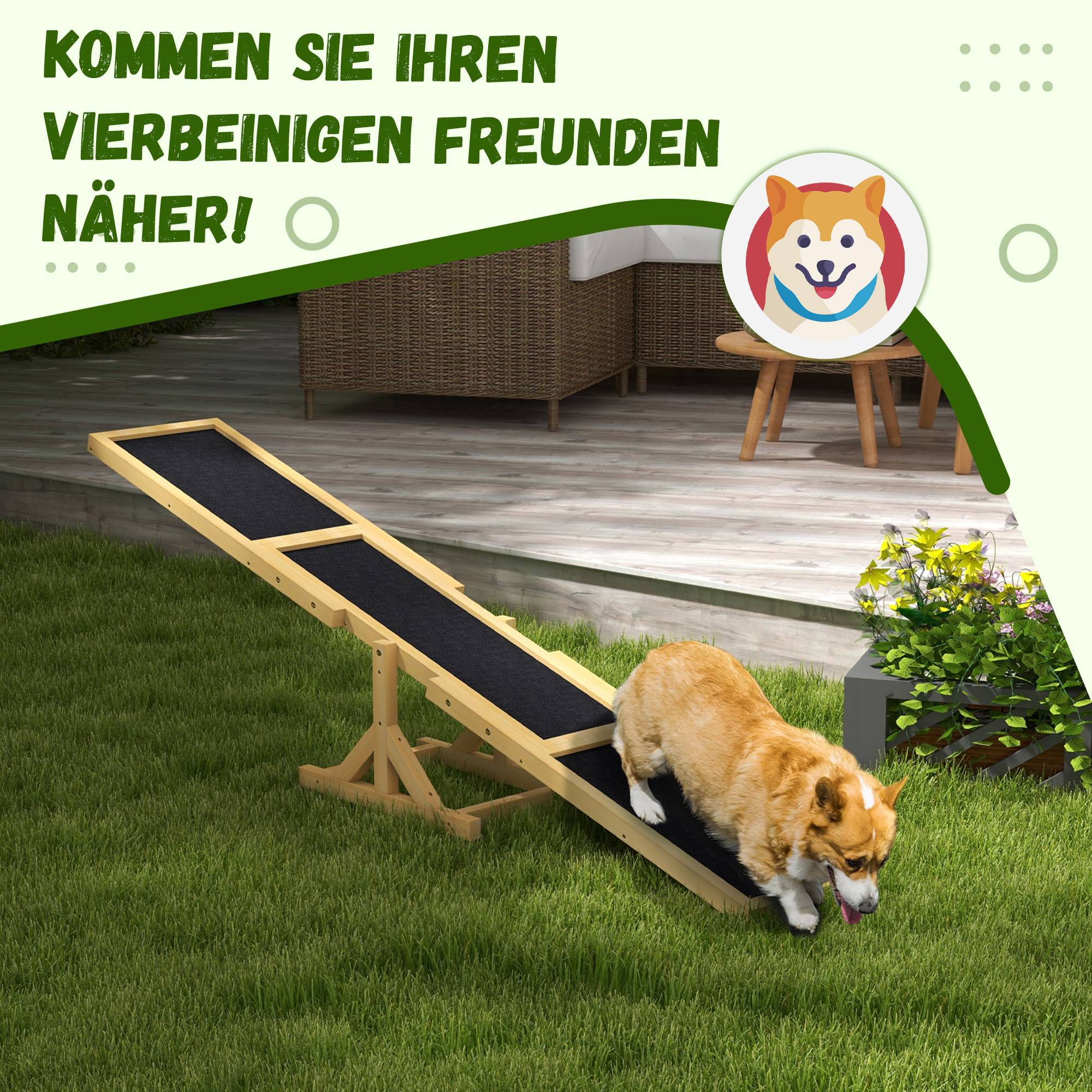 ComfortXL - Bascule d’agilité pour chien en pin 180 x 30 x 30 cm antidérapante entraînement extérieur - ComfortXL Outdoor Living - Image 8
