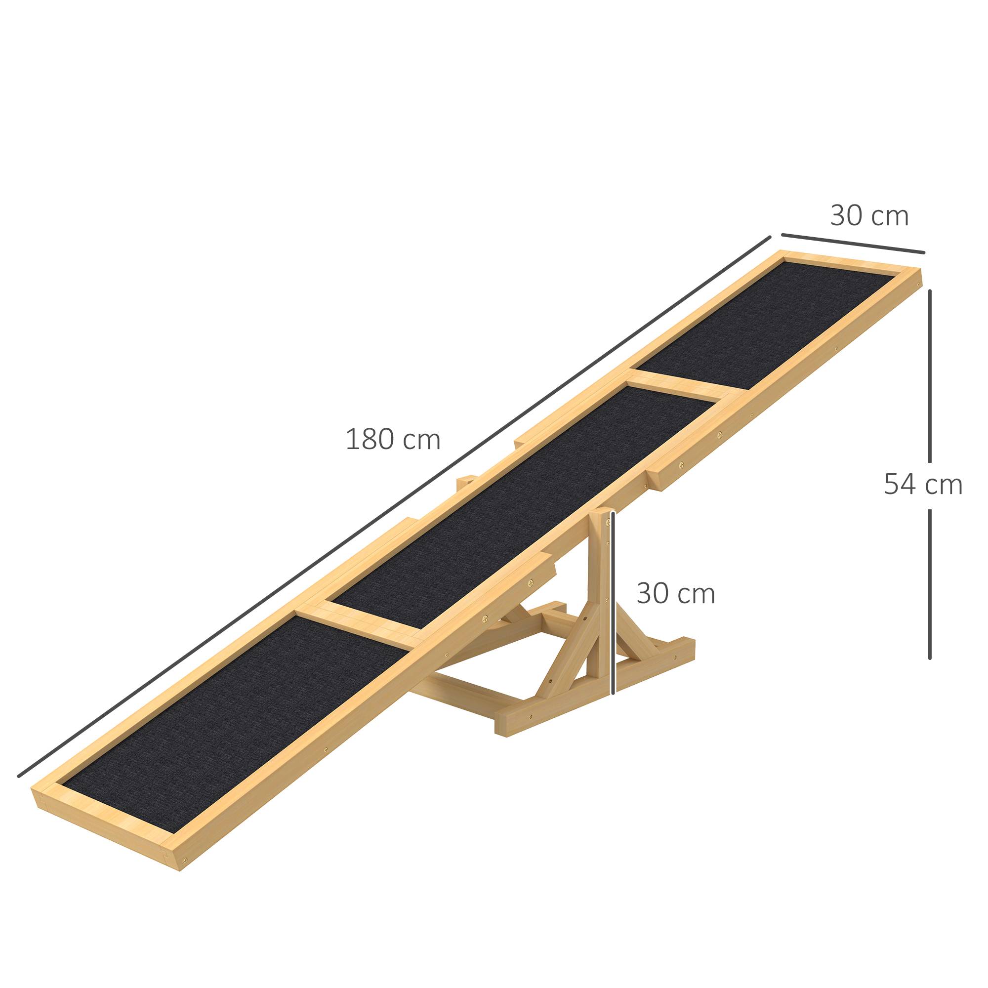 ComfortXL - Bascule d’agilité pour chien en pin 180 x 30 x 30 cm antidérapante entraînement extérieur - ComfortXL Outdoor Living - Image 5