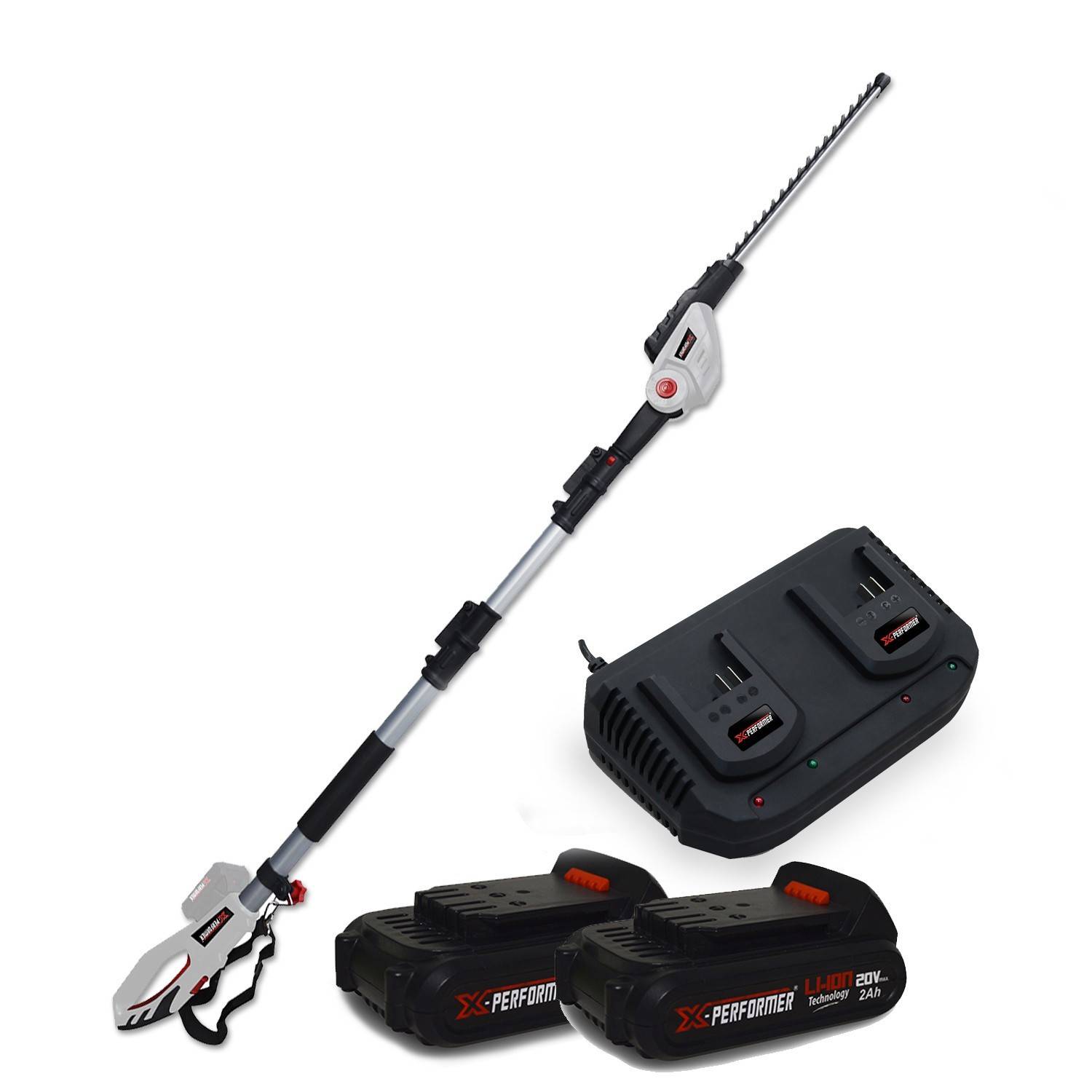 Scie à Ebrancher Taille Haies sur perche 20V Xperformer XP2PSTH20LI - Outil portatif -2 Batteries 2Ah et DOUBLE Chargeur - Image 1
