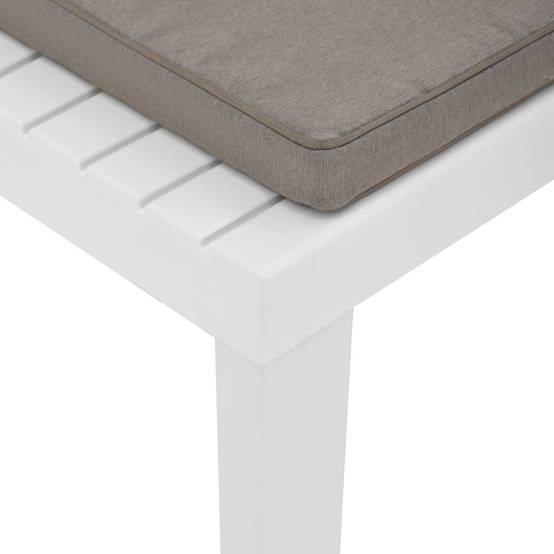 Fauteuil Bas de Jardin Modulable en Plastique avec Coussins pour Salon d'Extérieur Blanc – ComfortXL Outdoor Living - Image 5