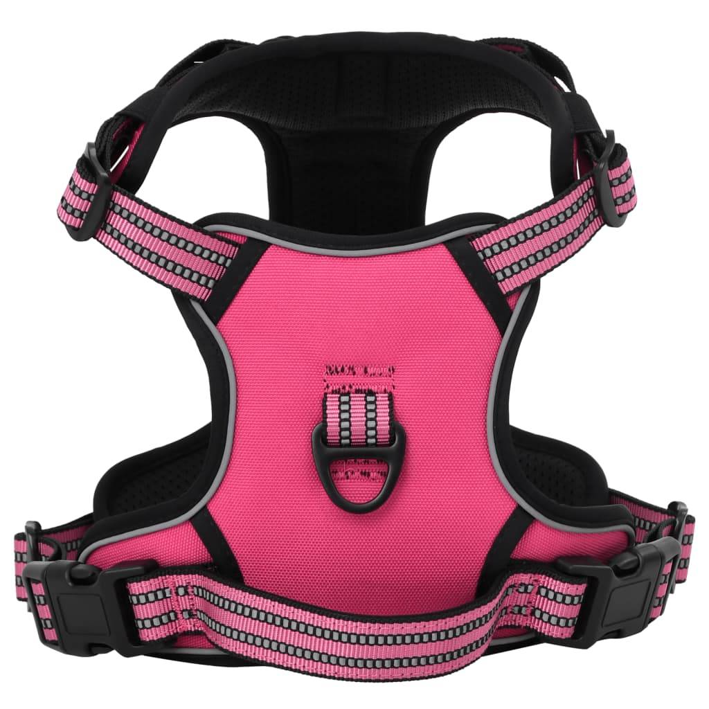 ComfortXL - Harnais chien anti-traction polyester réglable réfléchissant pour promenade Rose L – ComfortXL Pet Living - Image 1