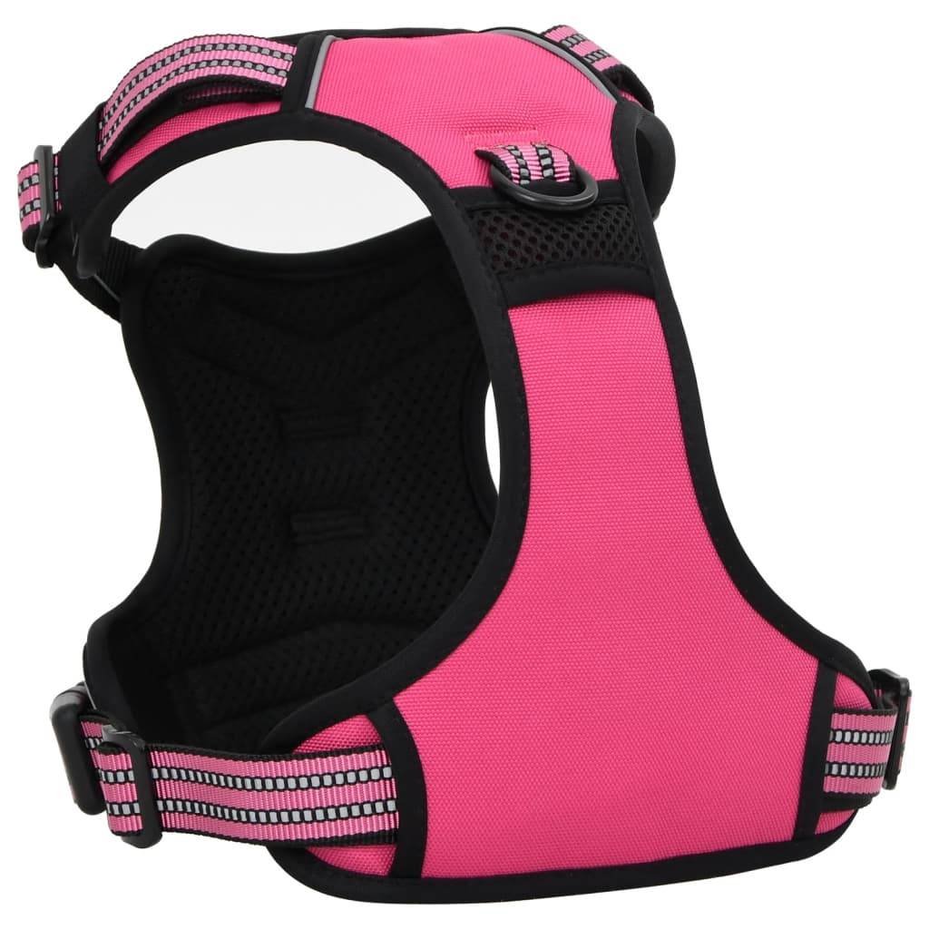 ComfortXL - Harnais chien anti-traction polyester réglable réfléchissant pour promenade Rose L – ComfortXL Pet Living - Image 5