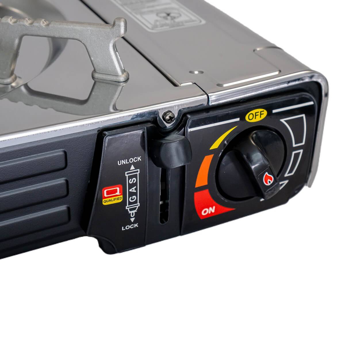 Réchaud gaz 2 feux 4400W Inox Portable TEXAS ALPEN - Image 4