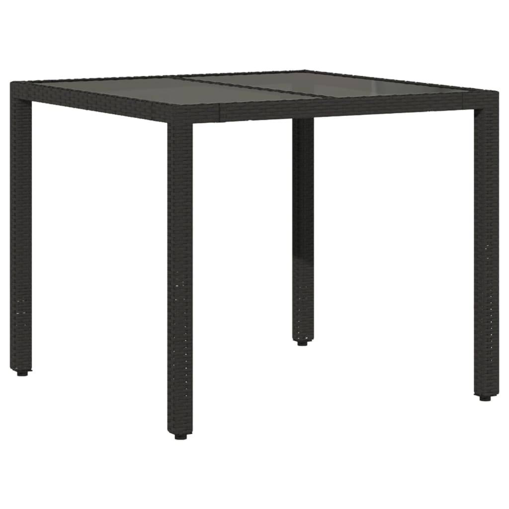 Vidaxl - Ensemble à manger de jardin et coussins 5 pcs-Salons de jardin noir rotin verre 165995 - Image 4