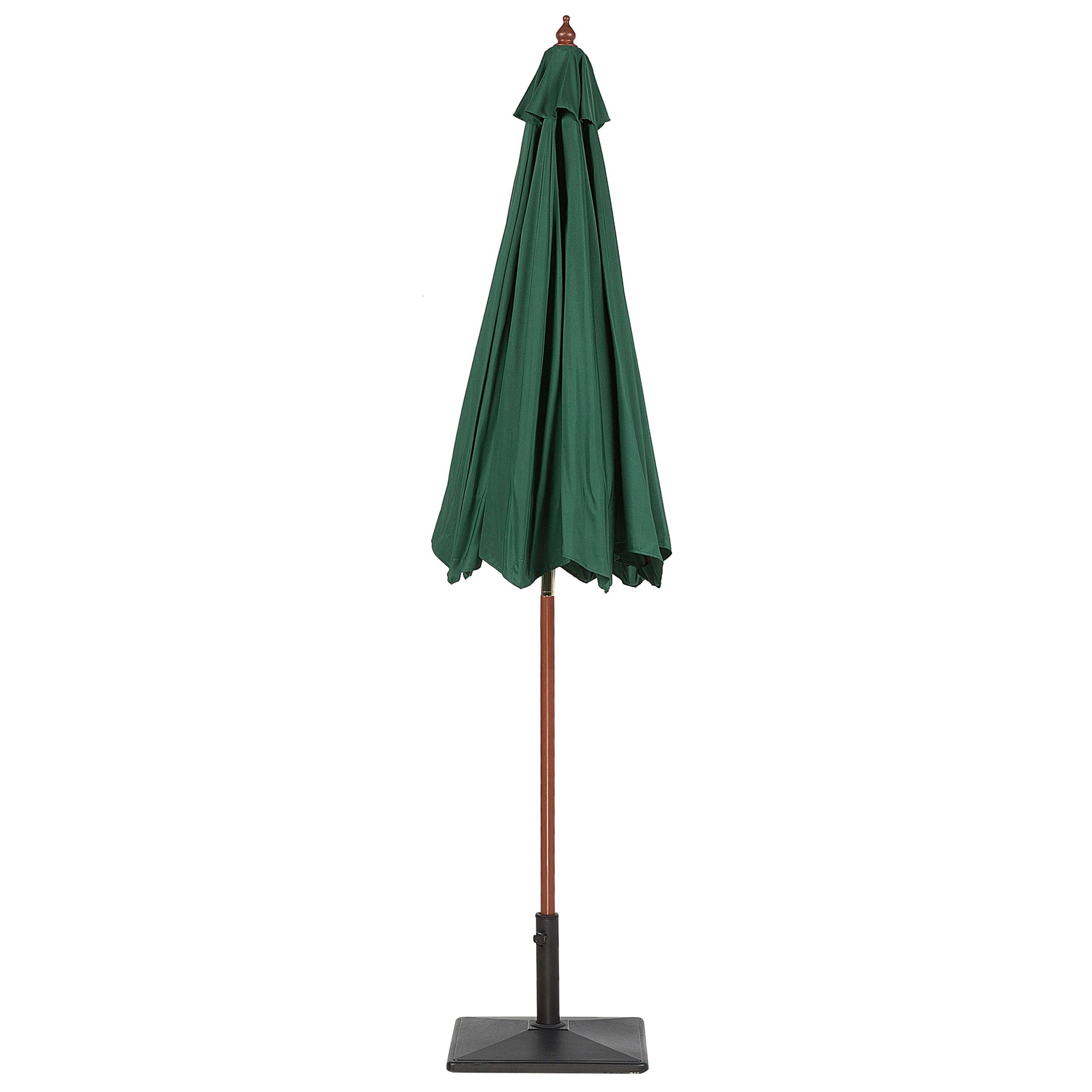 Beliani - Parasol droit Tissu Vert foncé TOSCANA Beliani - Image 4