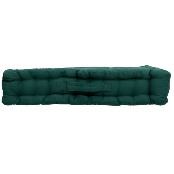 Enjoy Home - Coussin de Sol Uni "Panama" 50x50cm Vert Foncé - Image 2