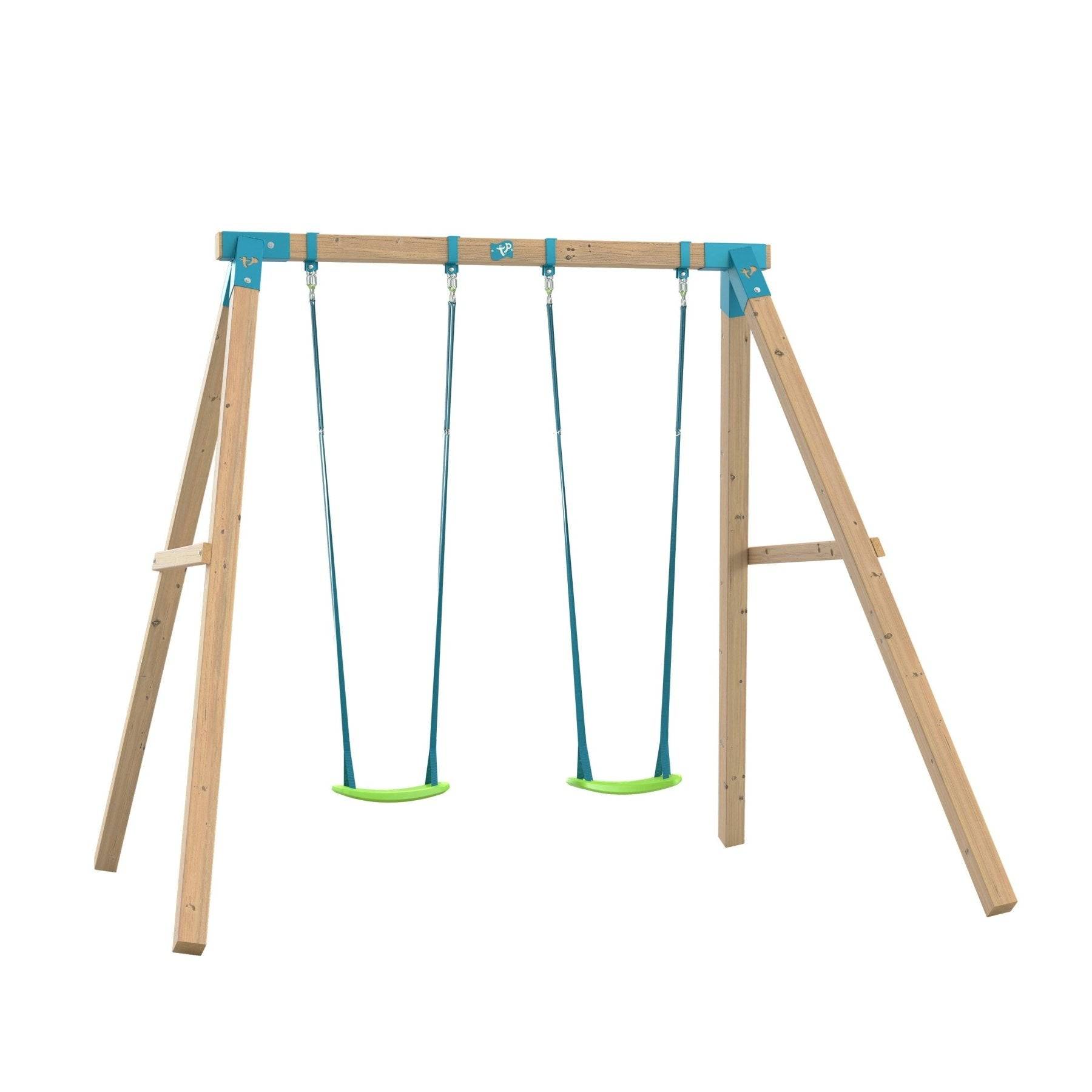 Tp Toys - Portique EVEREST 2 balançoires - kit d'ancrage - bois carré FSC® h243 cm - Image 1