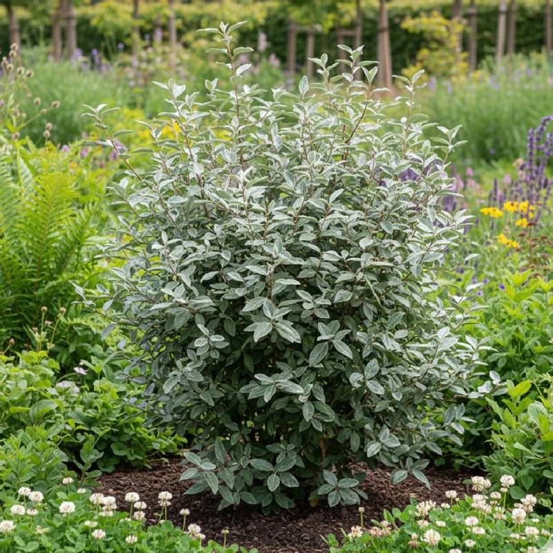 Elaeagnus Compacta, Chalef compact à fleurs Blanche/ - feuillage Persistant - Pot de 10L - 80/120 cm - Image 4