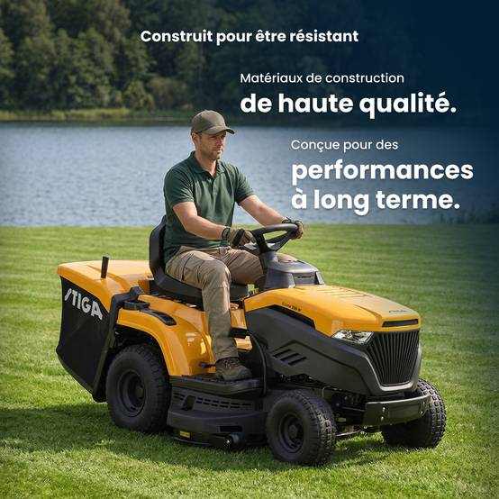 Stiga - Tracteur Estate 598 Twin, moteur 586cc, plateau 98cm, collecteur 240L - STIGA - Image 5