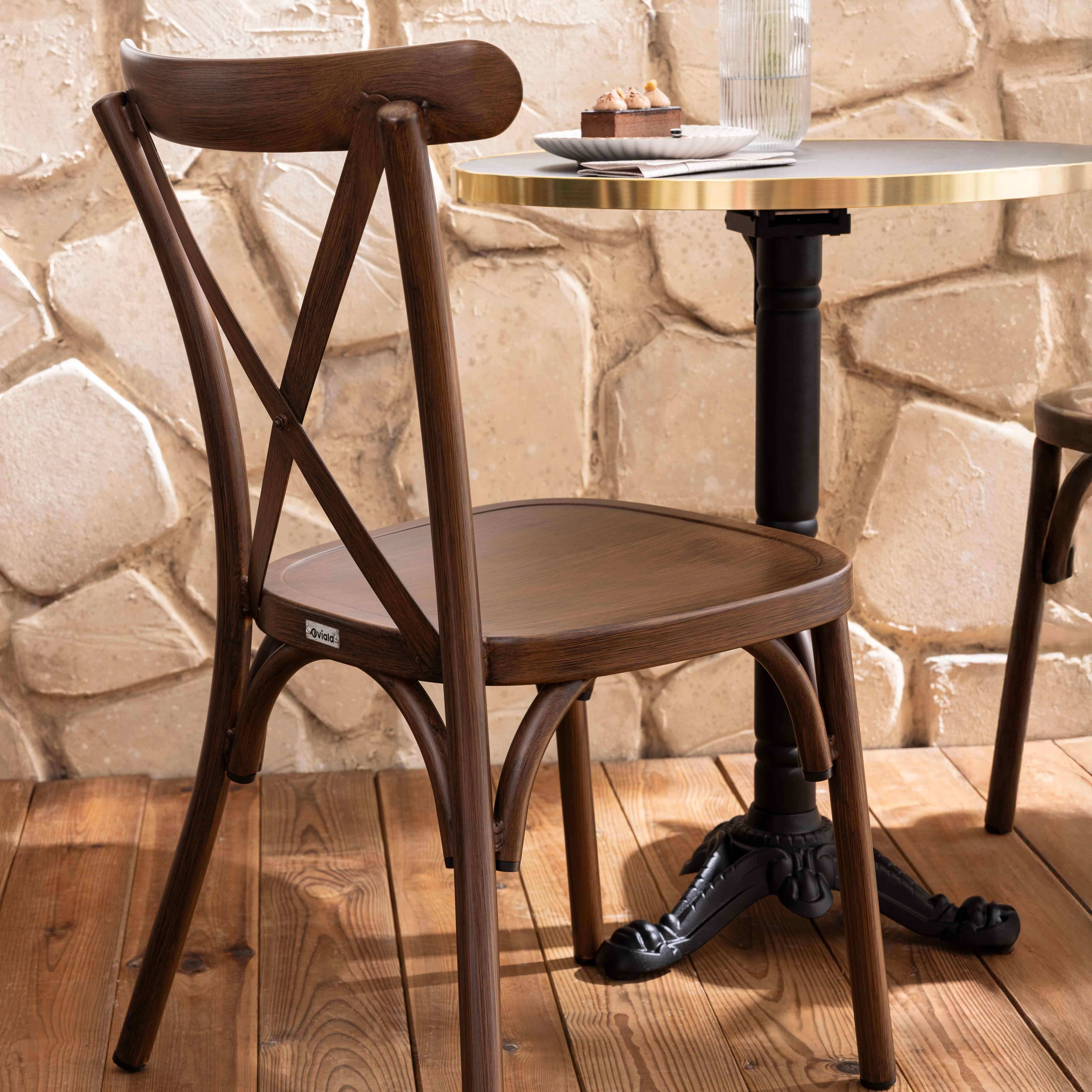 Oviala - Chaise de terrasse bois en aluminium Sintra - Oviala - Image 4