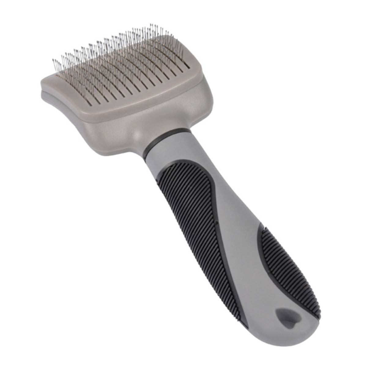 Love Story - Brosse de Toilettage "Manche Ergonomique" 19cm Gris - Image 1