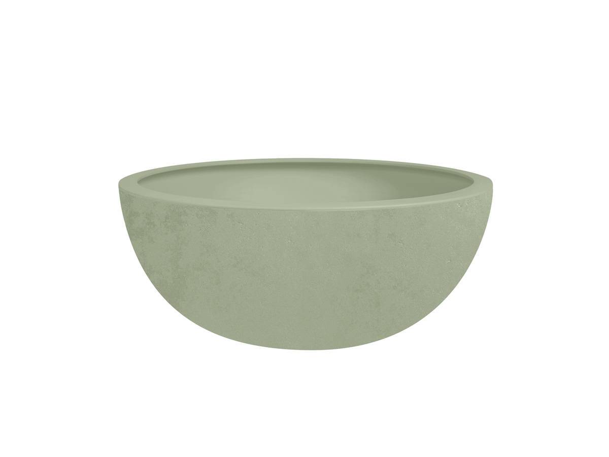 Eda - Pot de fleurs vasque Basalt Up Ø 40 x 16,5 cm - 14,9 L - Vert amande - Eda