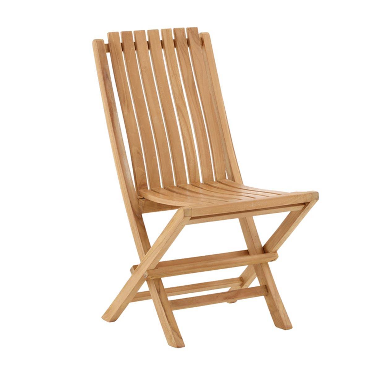 Paris Prix - Chaise de Jardin "Ghana" 93cm Naturel - Image 1