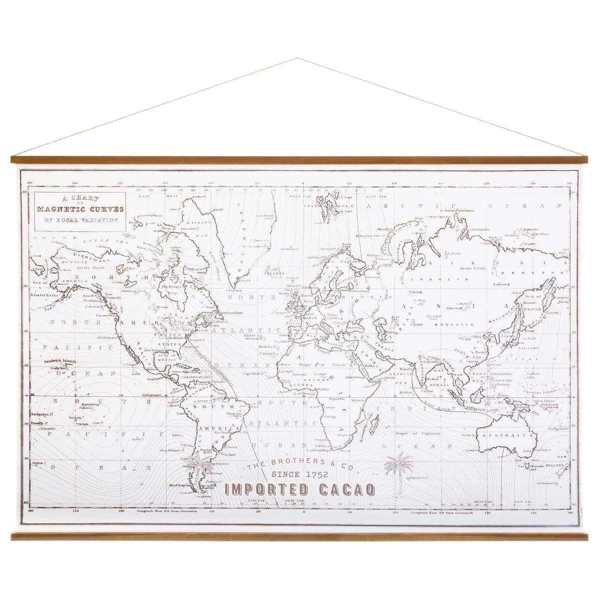Atmosphera - Toile "Carte" 110x73cm - Atmosphera Créateur d'intérieur