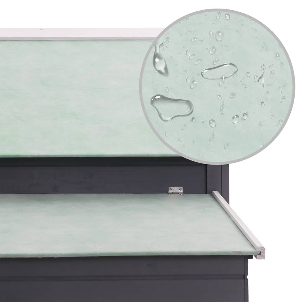 Vidaxl - Poulailler Gris 157x97x110 cm Bois vidaXL 170855 - Image 4