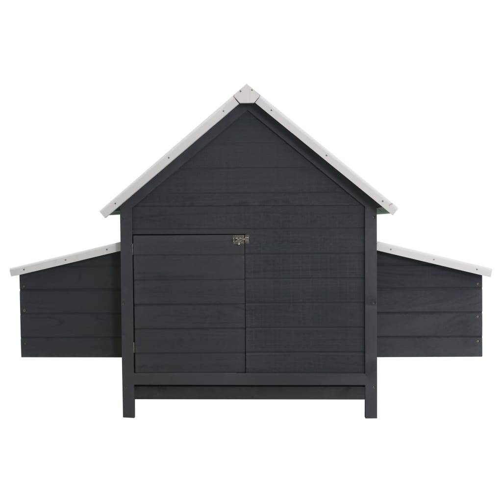 Vidaxl - Poulailler Gris 157x97x110 cm Bois vidaXL 170855 - Image 5
