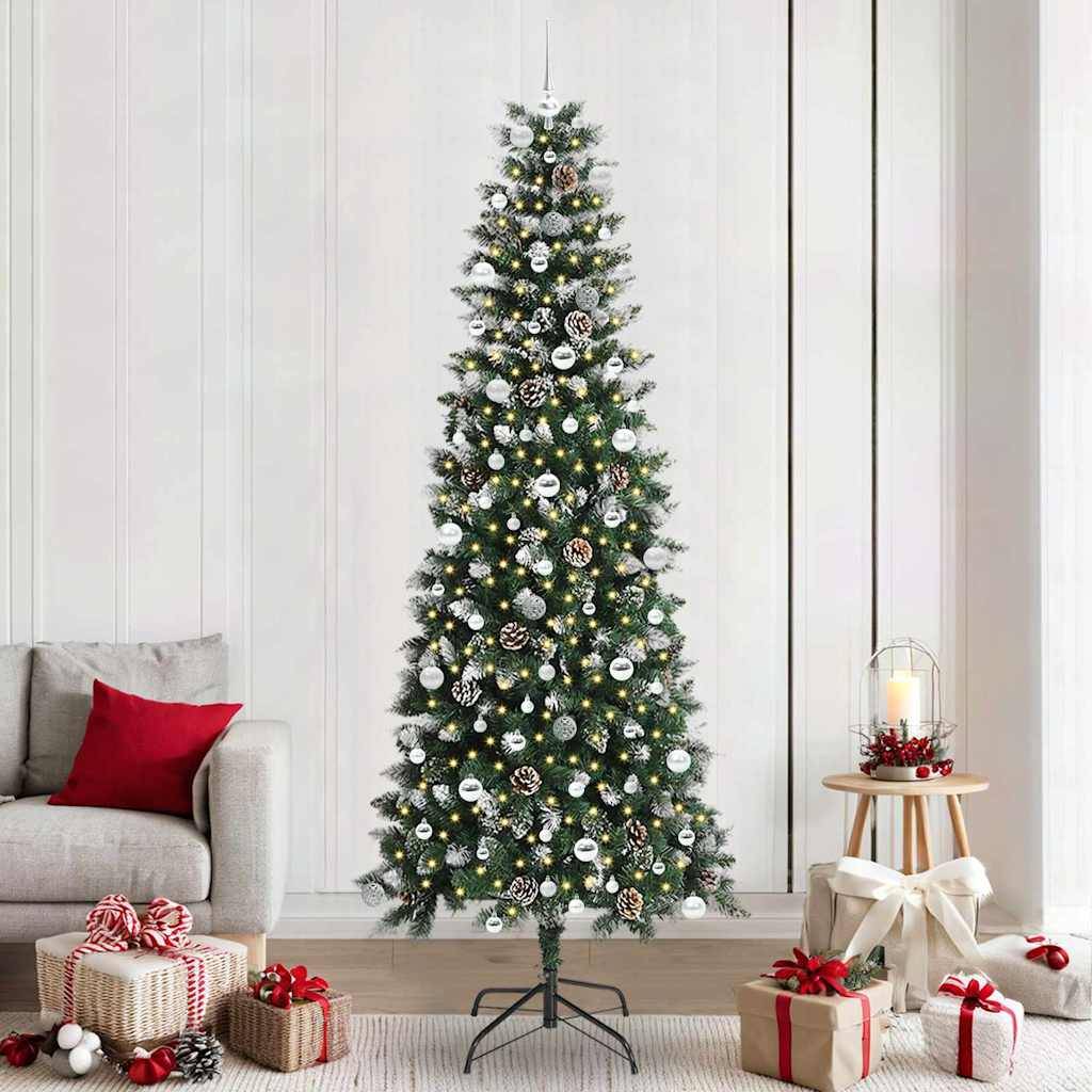 ComfortXL - Sapin de Noël Lumineux 240cm, Look Enneigé, Décorations Complètes et 300 LED – ComfortXL Outdoor Living - Image 1
