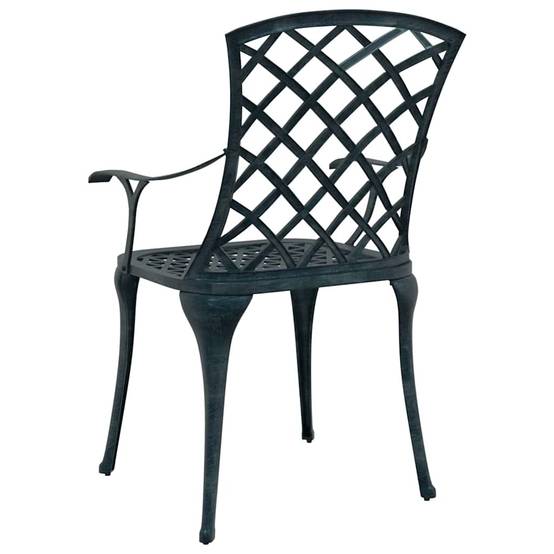 Chaise de jardin aluminium vert 61 x 60,5 x 93 cm - PANGIVO - Image 7