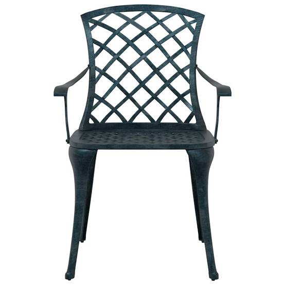 Chaise de jardin aluminium vert 61 x 60,5 x 93 cm - PANGIVO - Image 5