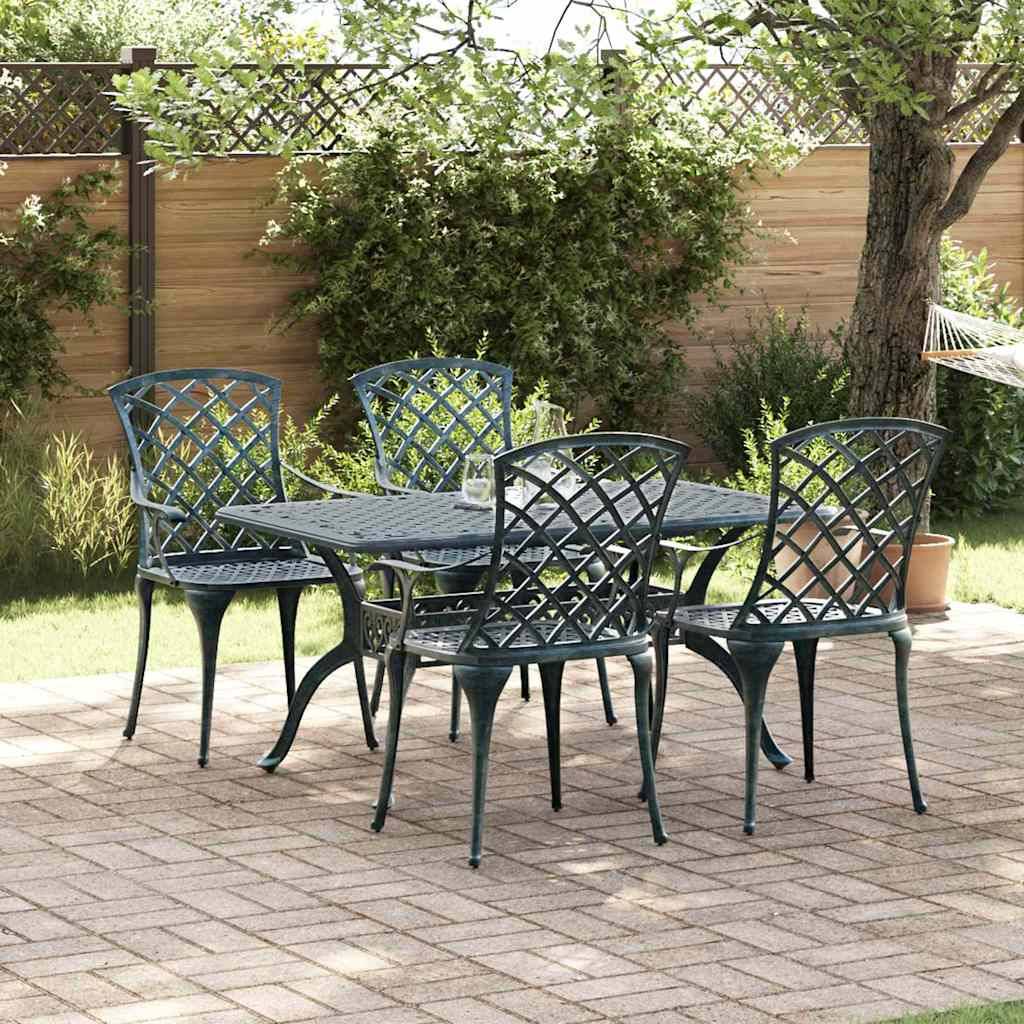Chaise de jardin aluminium vert 61 x 60,5 x 93 cm - PANGIVO