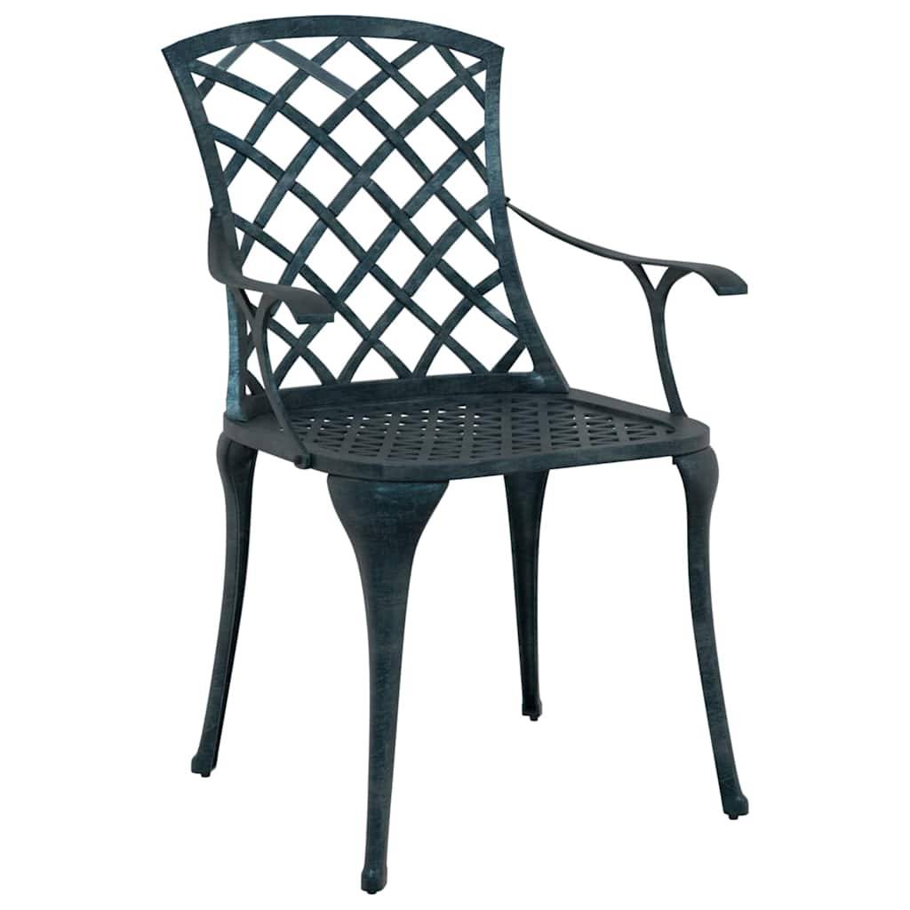 Chaise de jardin aluminium vert 61 x 60,5 x 93 cm - PANGIVO - Image 4