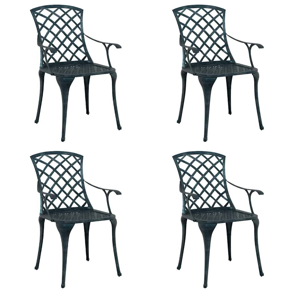 Chaise de jardin aluminium vert 61 x 60,5 x 93 cm - PANGIVO - Image 2