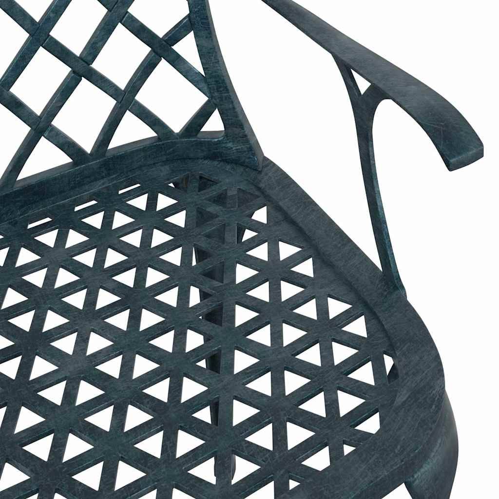 Chaise de jardin aluminium vert 61 x 60,5 x 93 cm - PANGIVO - Image 9